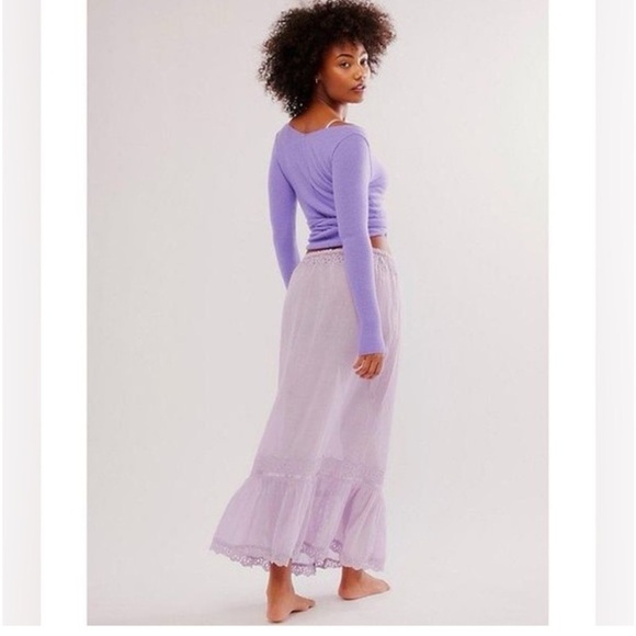NWOT Free People skirt Morning Call Half Slip in Thistle size Medium - Picture 2 of 12